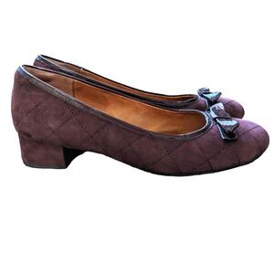 Clarks Artisan Quilted Merlot Shoe Heeled Flat Sz 7